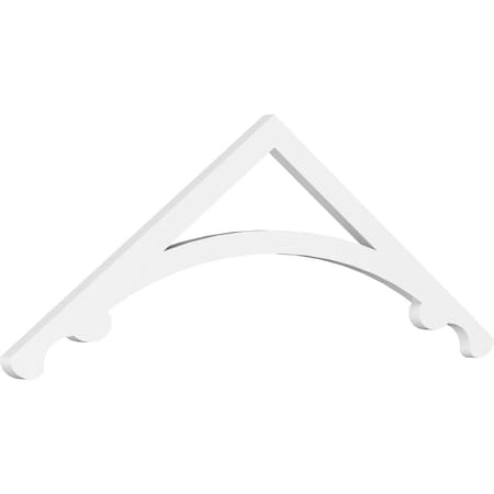 Ekena Millwork Pitch Legacy Architectural Grade PVC Gable Pediment, 48"W x 8"H x 1"P (4/12) GPP048X008X100LEG